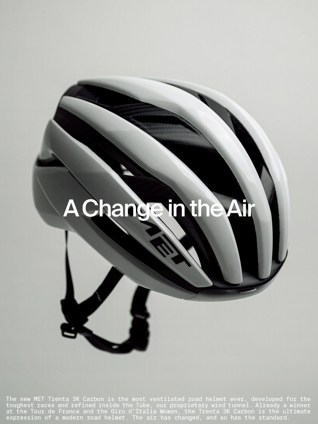 The New MET Trenta 3k carbon road helmet.
