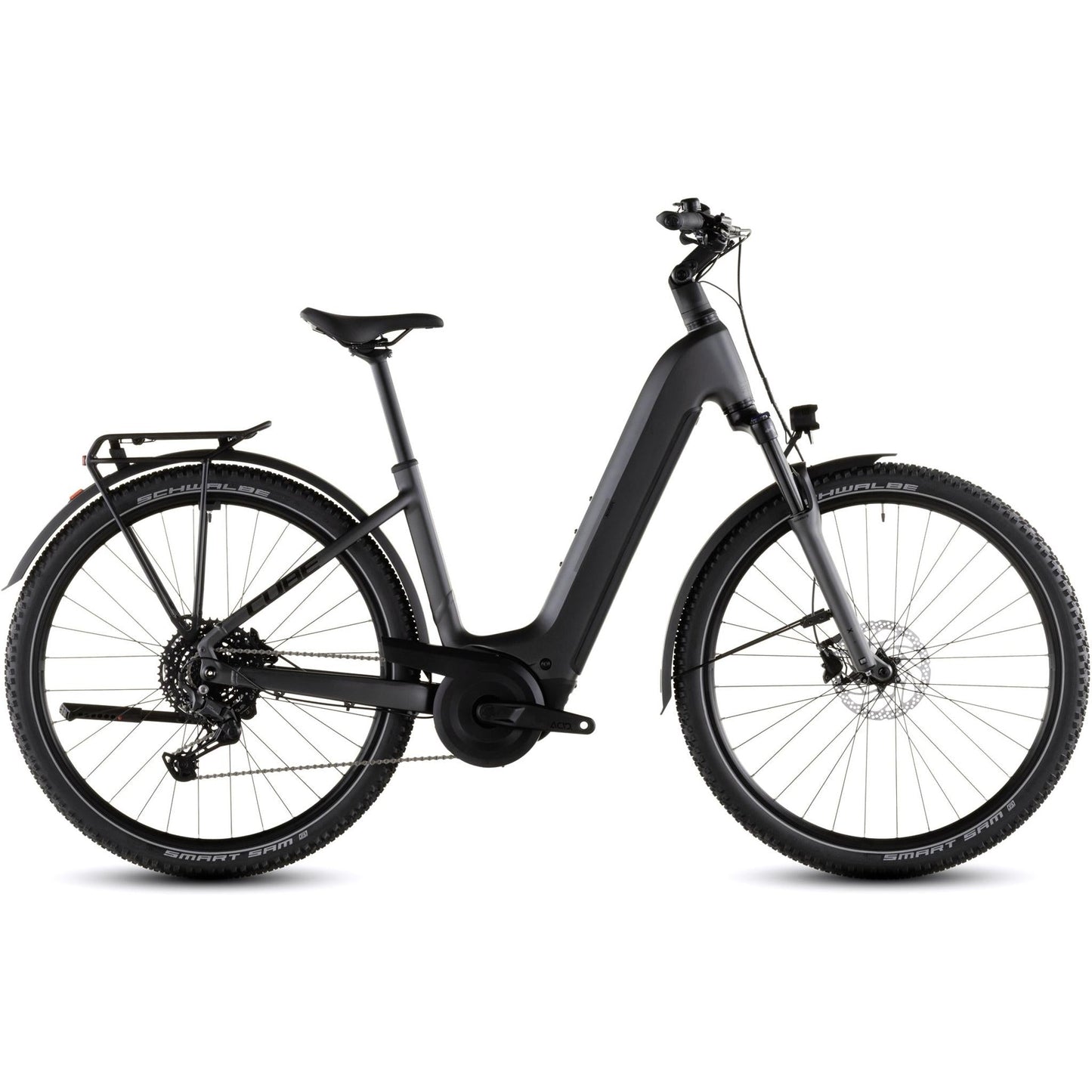 Cube Nuride Hybrid Performance Easy Entry 600 Electric Hybrid Bike Slabgrey'n'Black