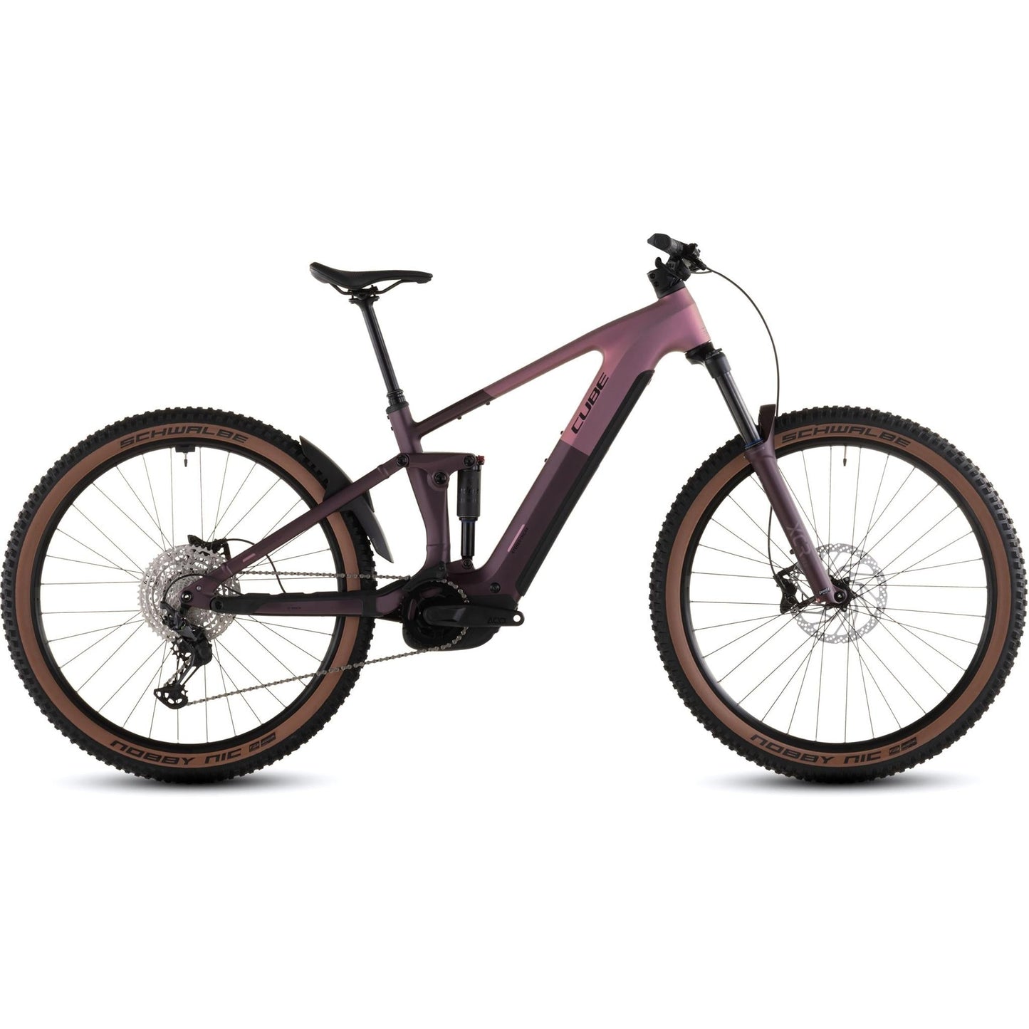 Cube Stereo Hybrid ONE44 Pro 800 Electric Trail Bike Shiftblush'n'Raisin
