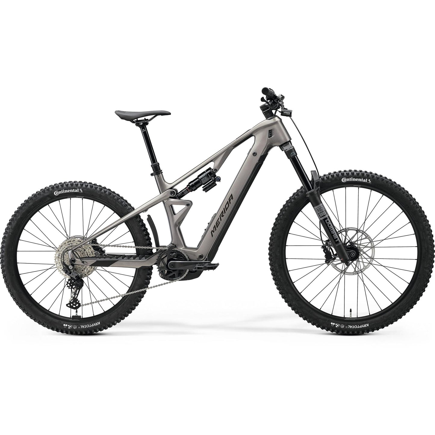 Merida Lithos 5000 Electric Enduro Bike Warm Slate Grey/Golden Black