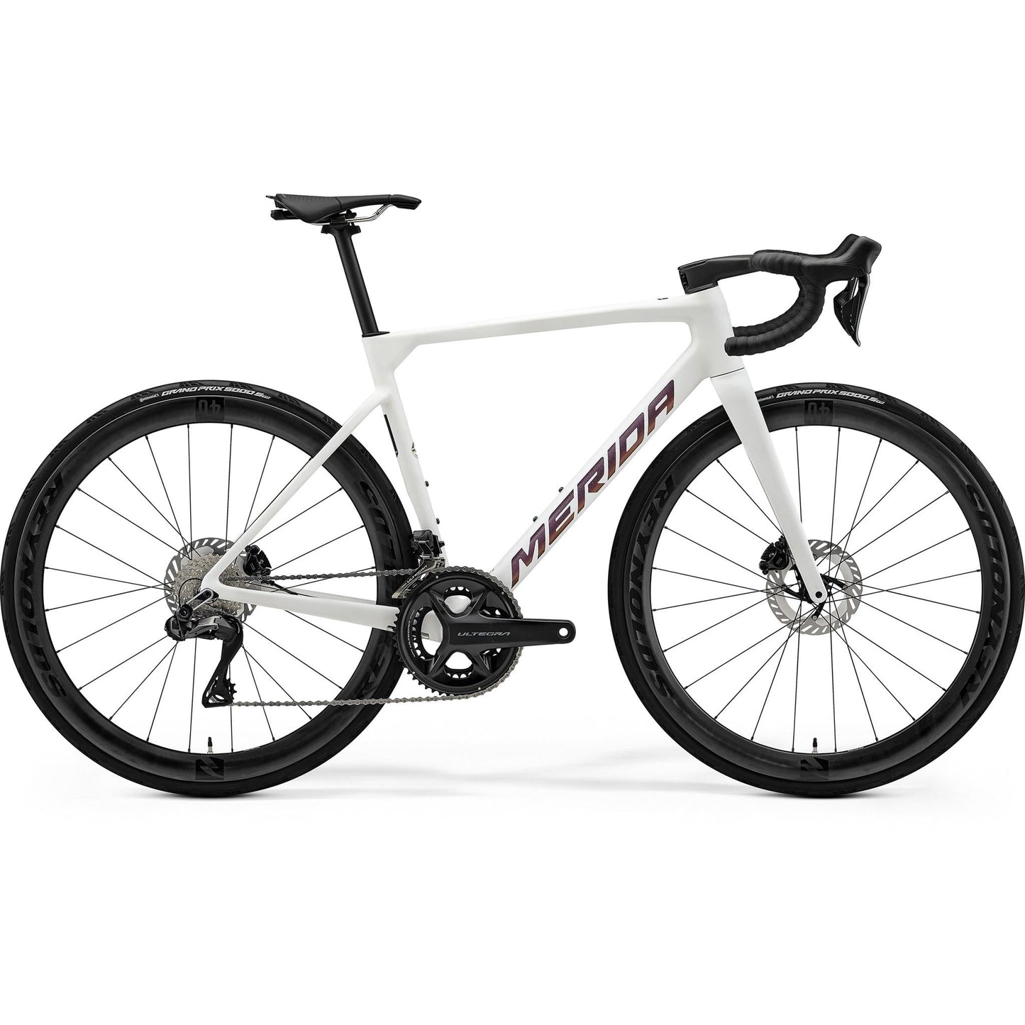 Merida Scultura 8000 Road Race Bike Matt White/Rainbow Purple