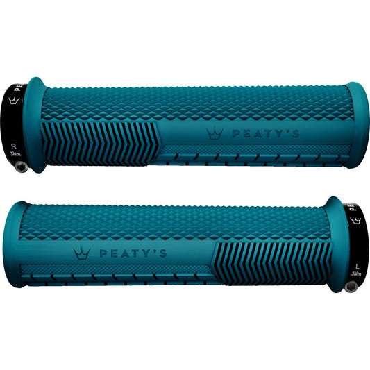Peatys Monarch Knurl Grips Thin 130x30-32mm Turquoise