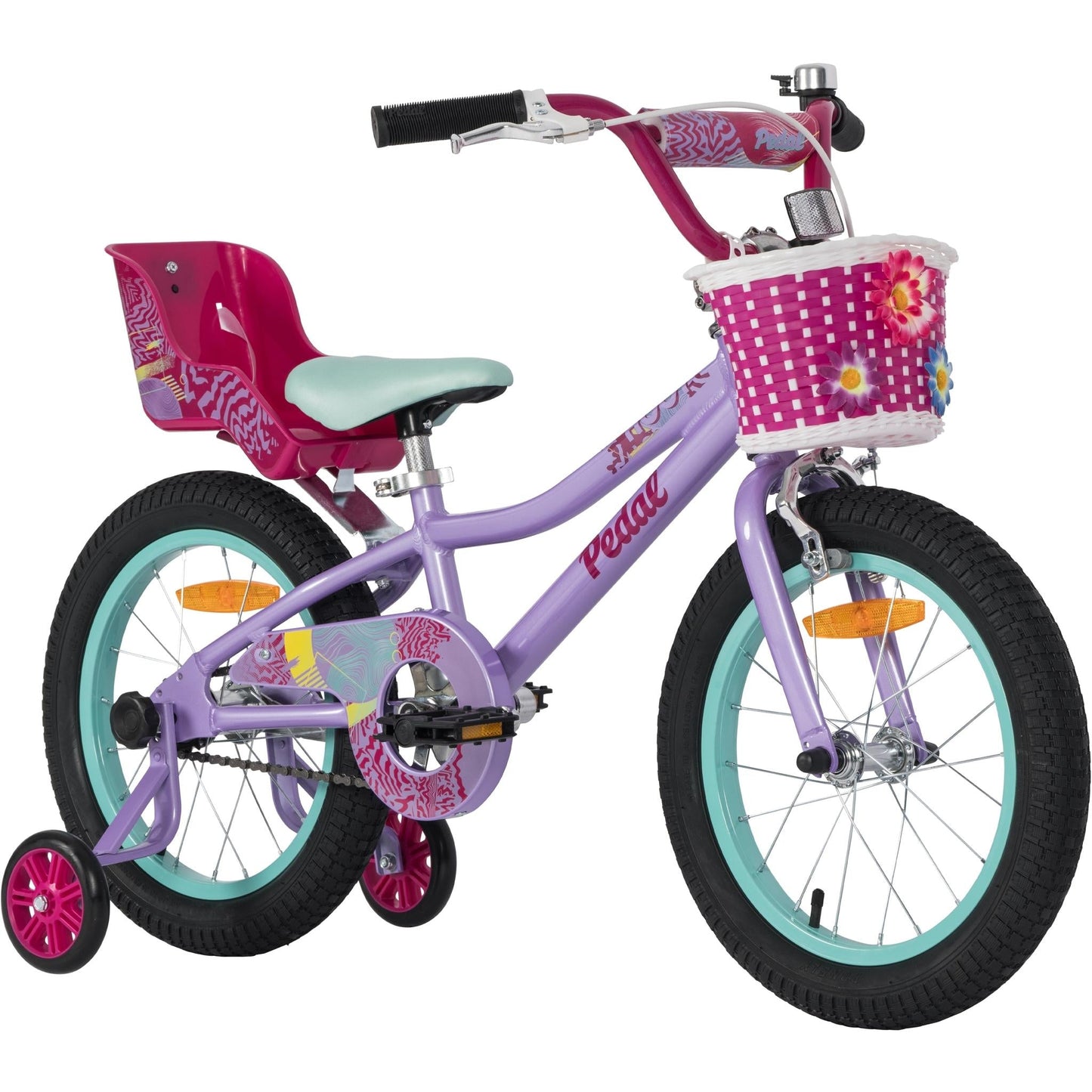 Pedal Hoot Alloy 16'' Kids Bike Lilac/Black