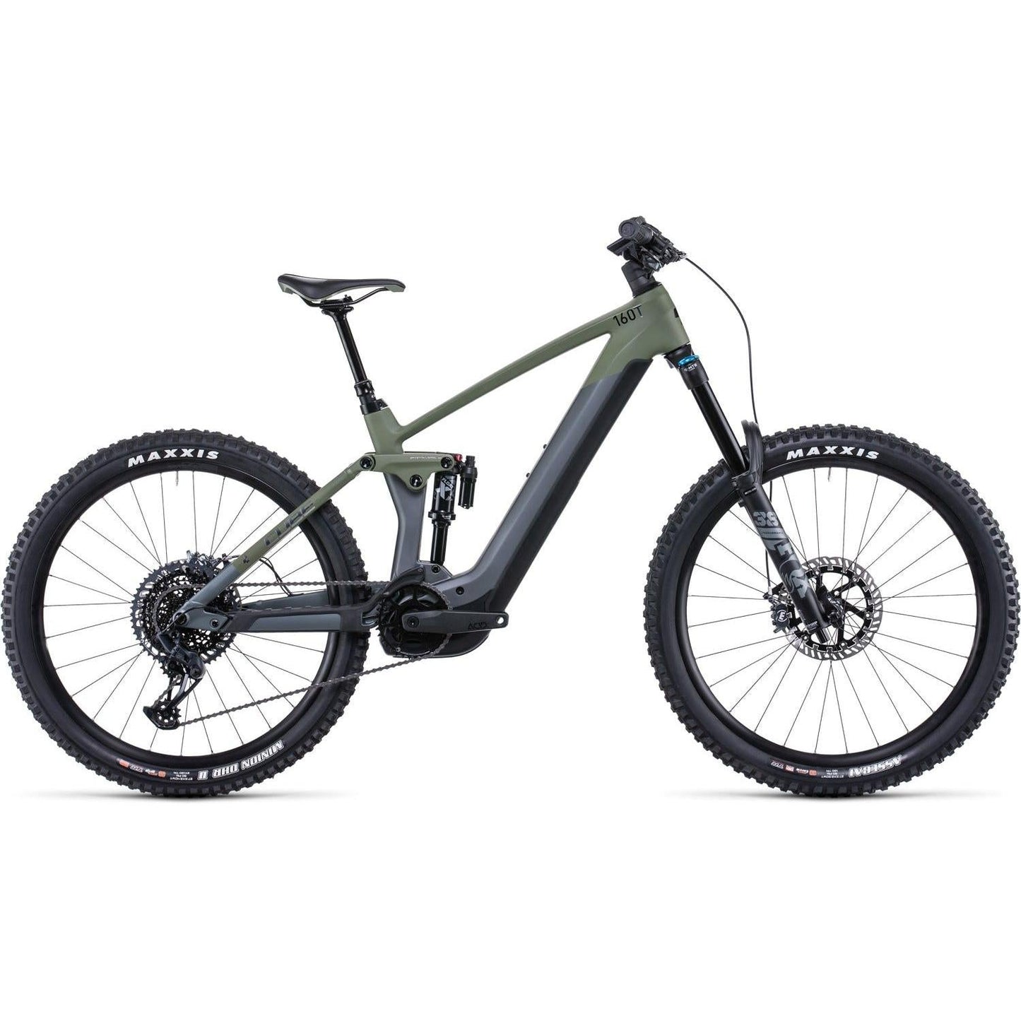 Cube Stereo Hybrid 160 HPC TM 750 Dual Suspension Electric Mountain Bike 27.5'' Flashgrey 'n' Olive