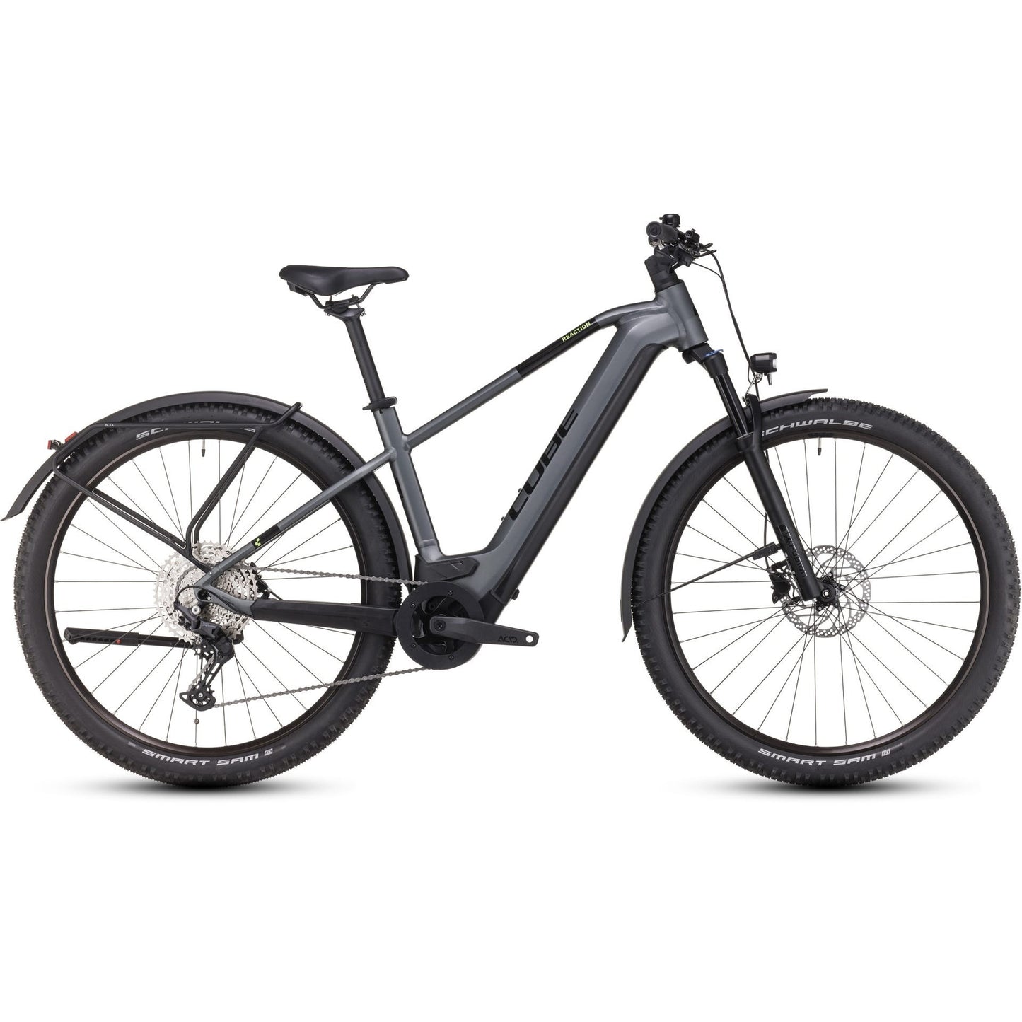 Cube Reaction Hybrid Pro 500 Allroad Electric Hardtail Mountain Bike Flash Grey 'n' Green