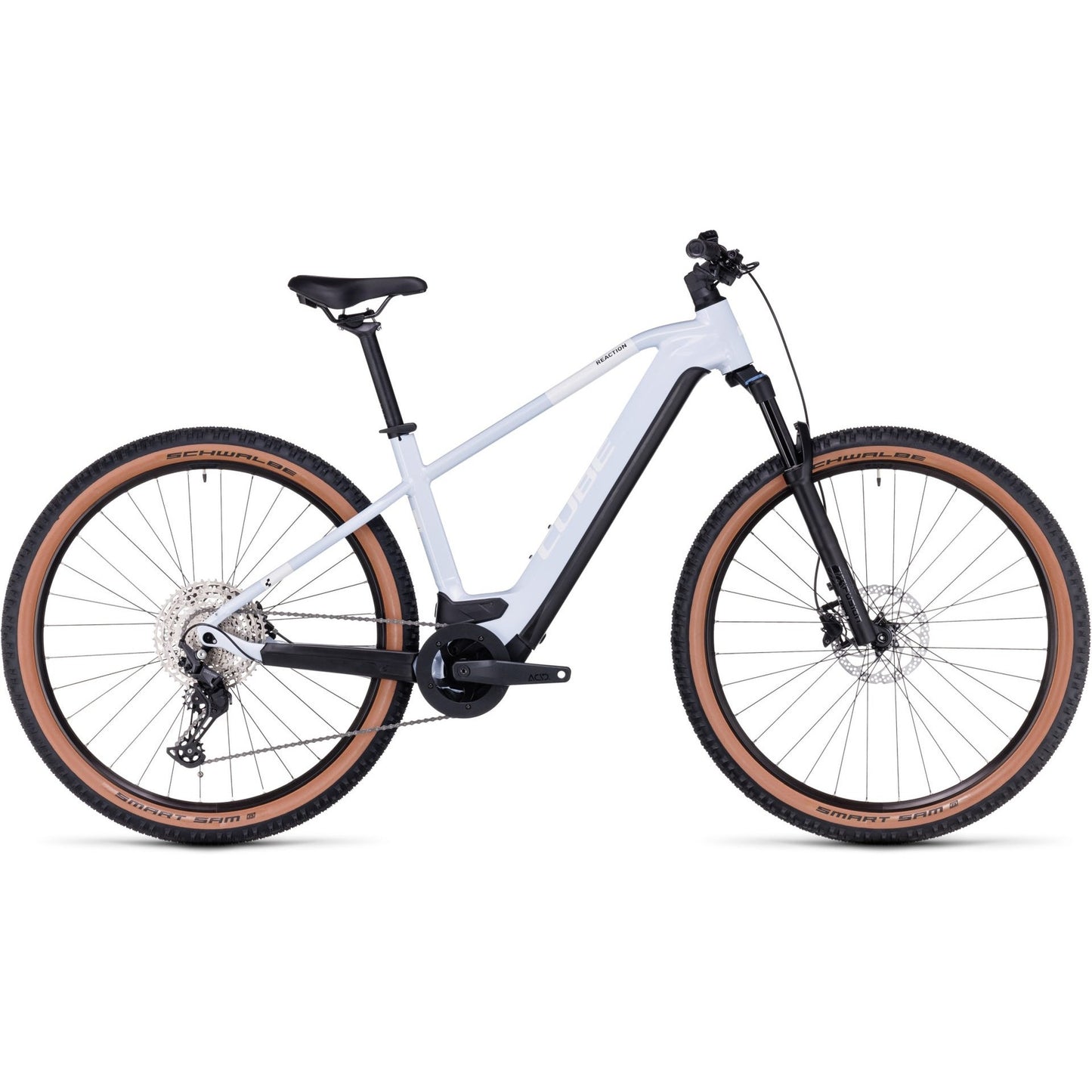 Cube Reaction Hybrid Pro 500 Electric Hardtail Mountain Bike Flash White 'n' Black