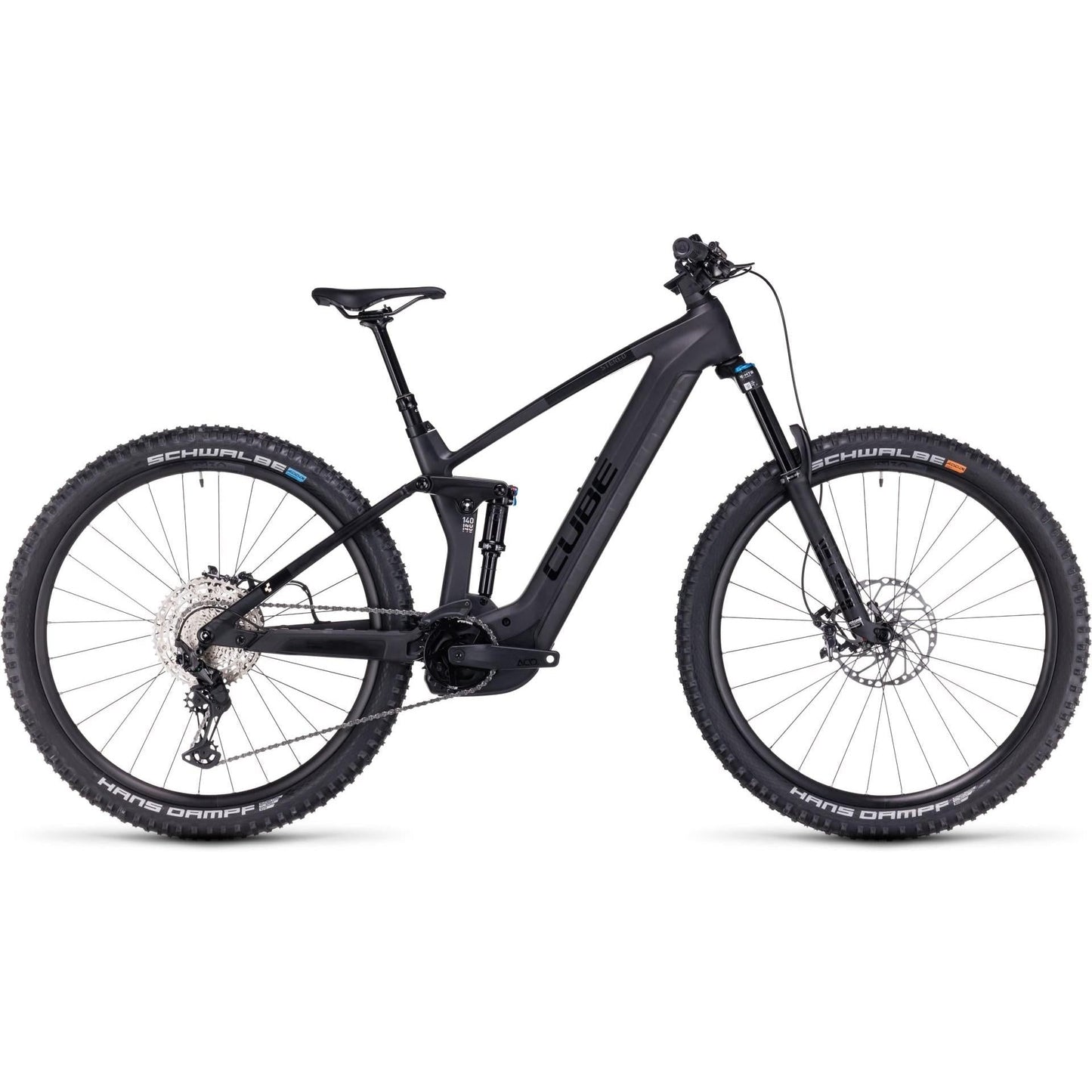 Cube Stereo Hybrid 140 HPC SLX 750 Dual Suspension Electric Mountain Bike Carbon Reflex