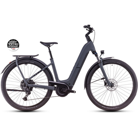 Cube Kathmandu Hybrid ONE 800 Easy Entry Electric Hybrid Bike Shadowgrey'n'Black