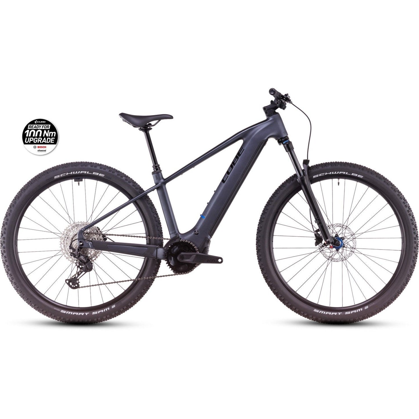 Cube Reaction Hybrid Pro 600 Electric Hardtail Mountain Bike Metallicgrey'n'Black