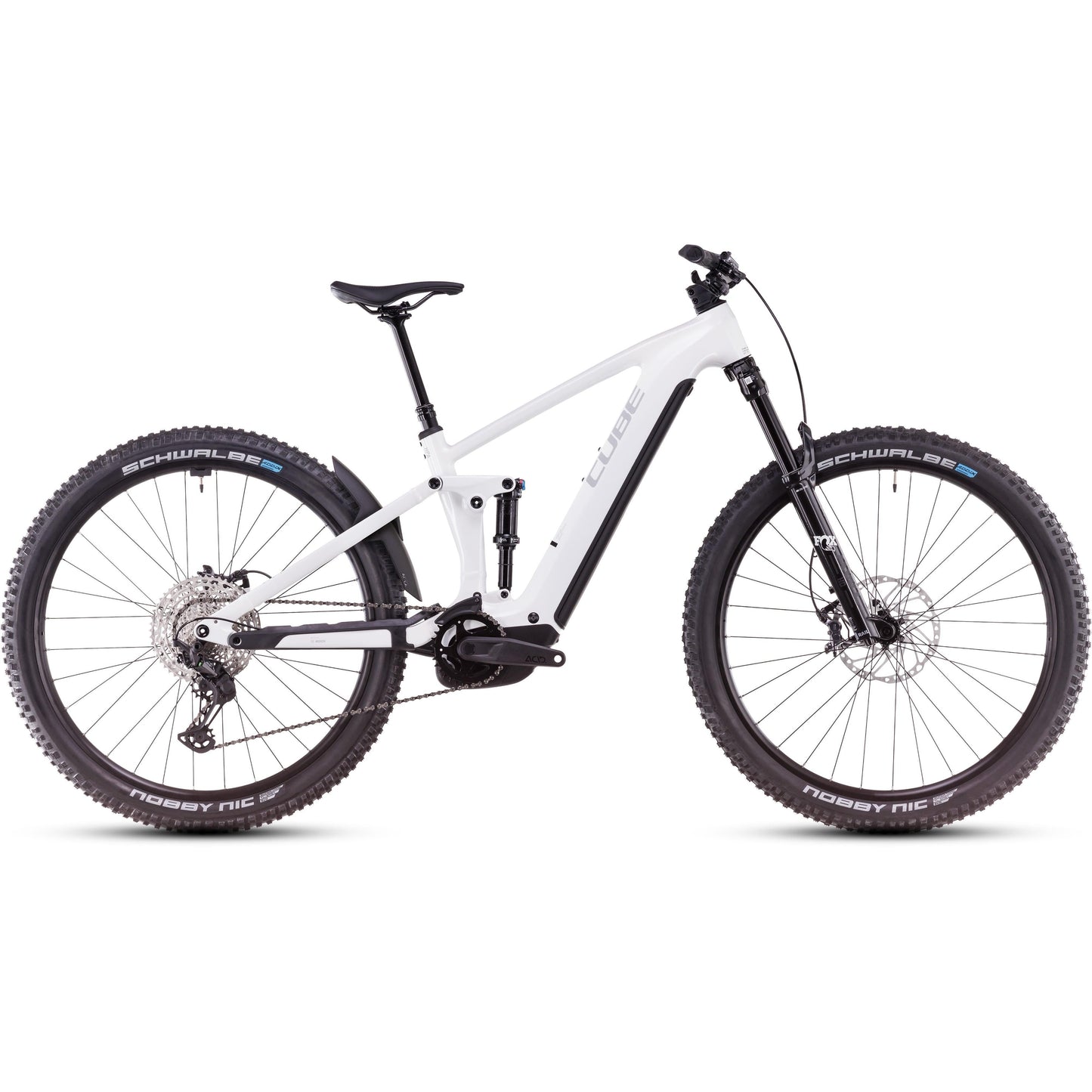 Cube Stereo Hybrid ONE44 EXC 800 Electric Enduro Bike Metallicwhite'n'Black