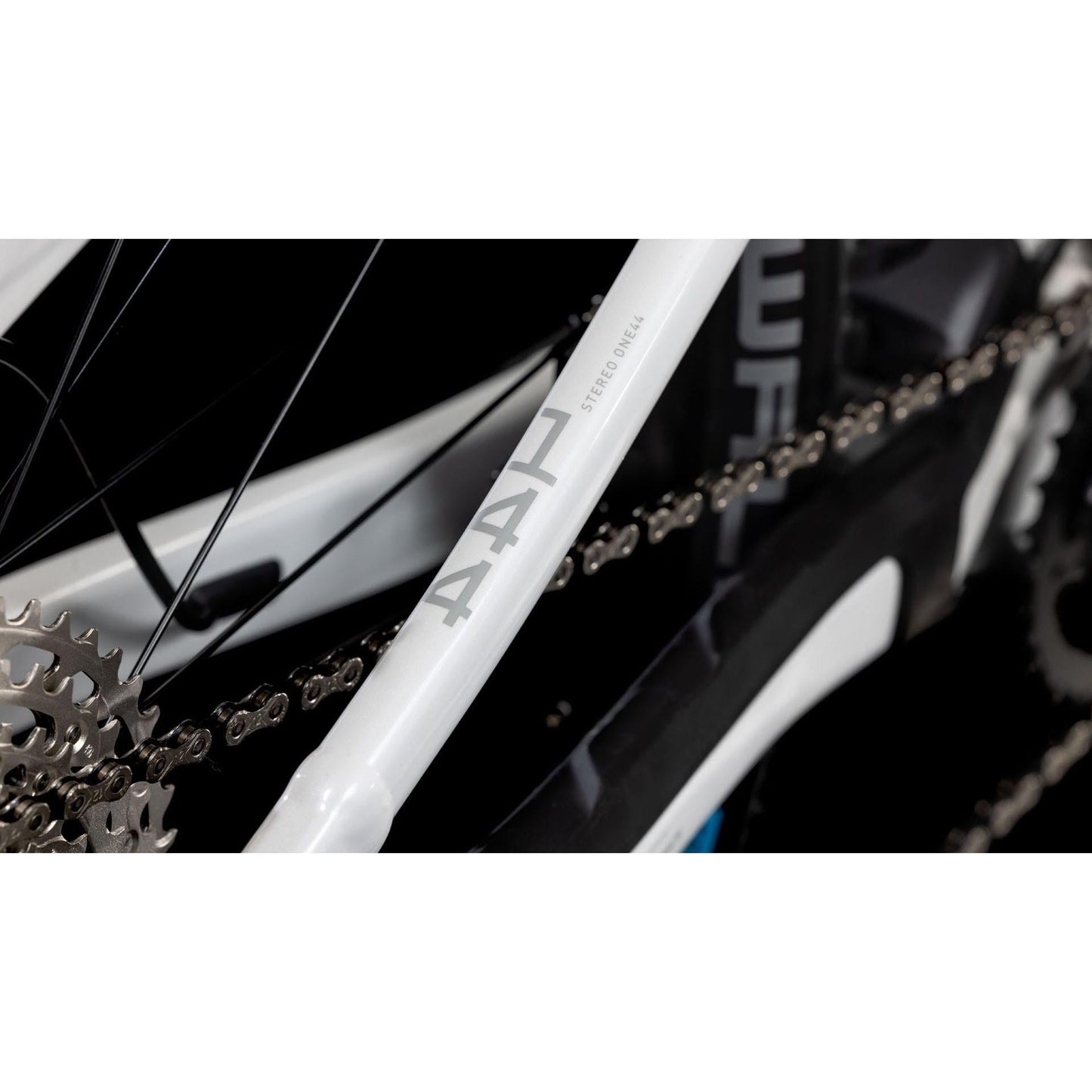 Cube Stereo Hybrid ONE44 EXC 800 Electric Enduro Bike Metallicwhite'n'Black