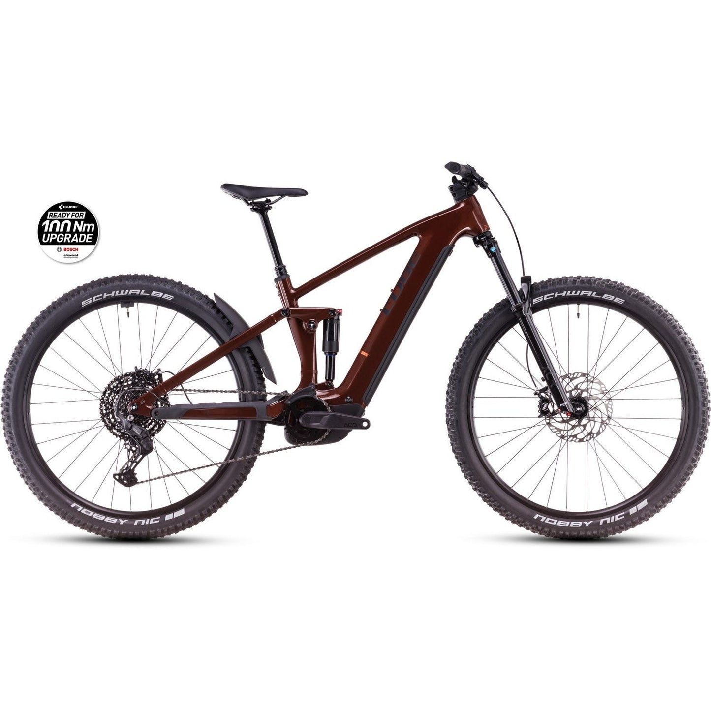 Cube Stereo Hybrid ONE44 Pro 800 Electric Trail Bike Bourbon'n'Black