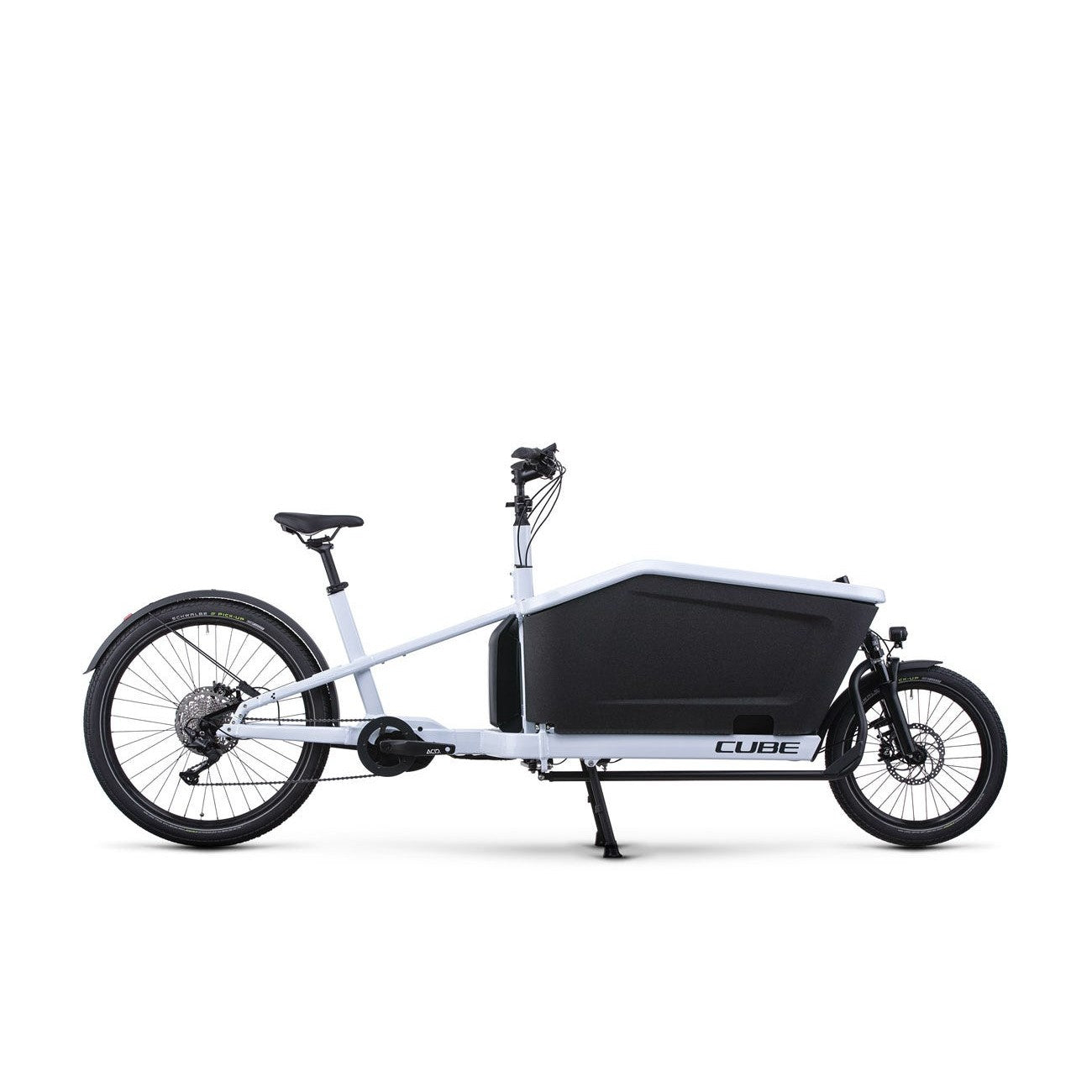 Cube Cargo Sport Dual Hybrid 1000 Electric Cargo Bike Flash White/Black