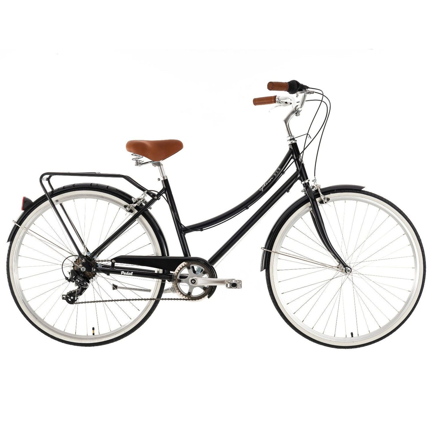 Pedal Uptown DLX Vintage Cruiser Bike Black