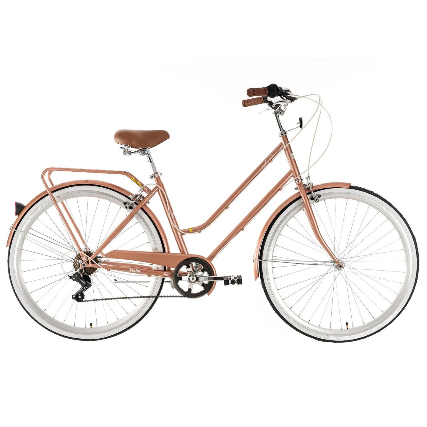 Pedal Uptown Classic Vintage Cruiser Bike Rose Gold