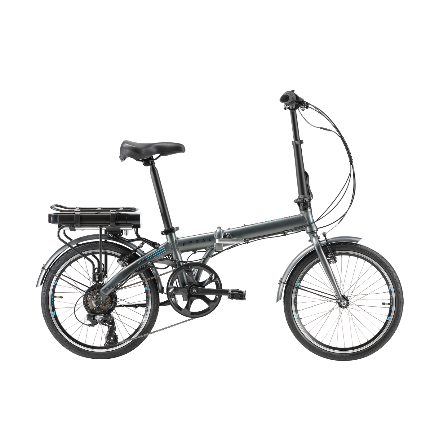 Pedal Dynamo Plus Electric Folding Bike Charcoal
