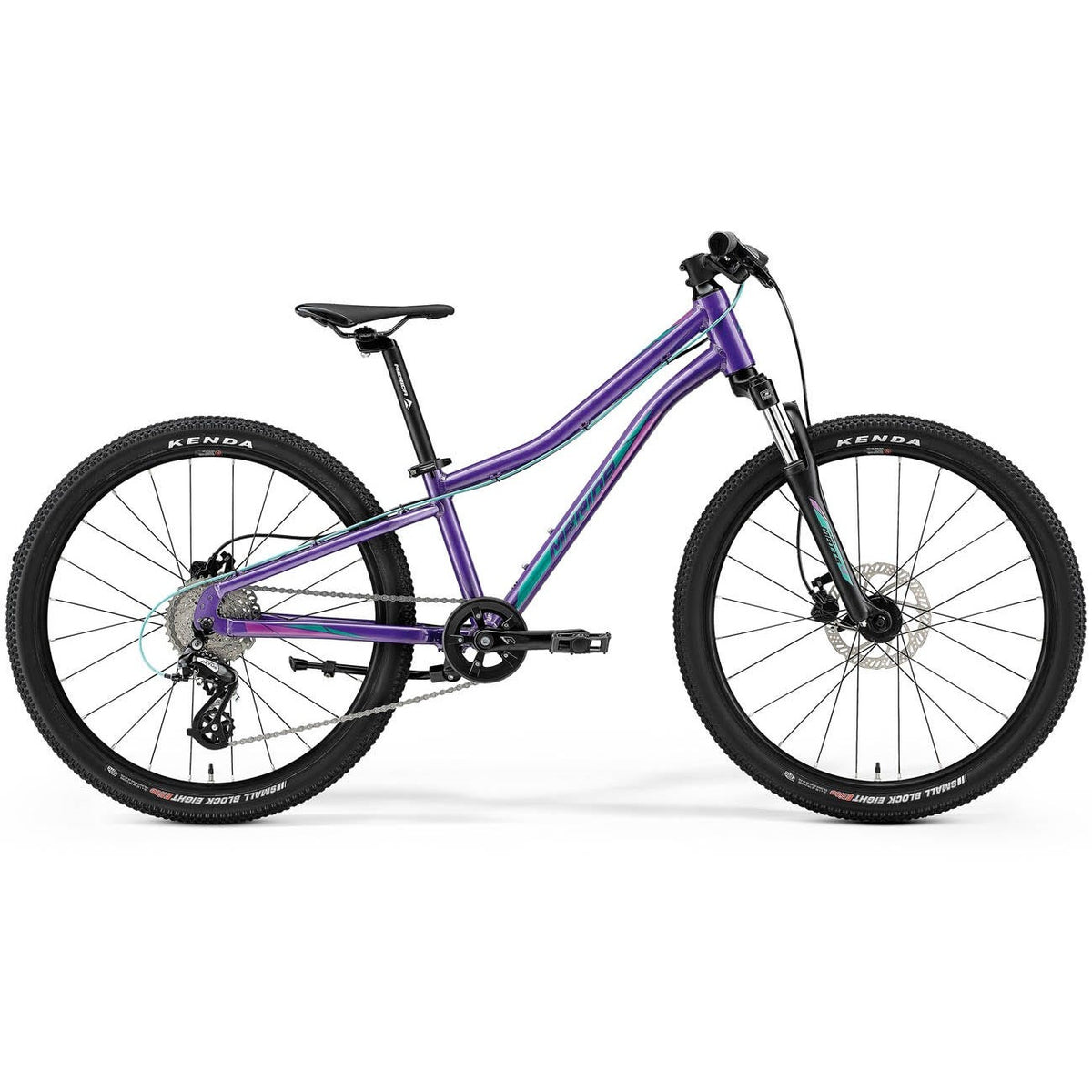Merida Matts J24 Disc - 24'' Kids Bike Dark Purple/Pale Pink/Teal