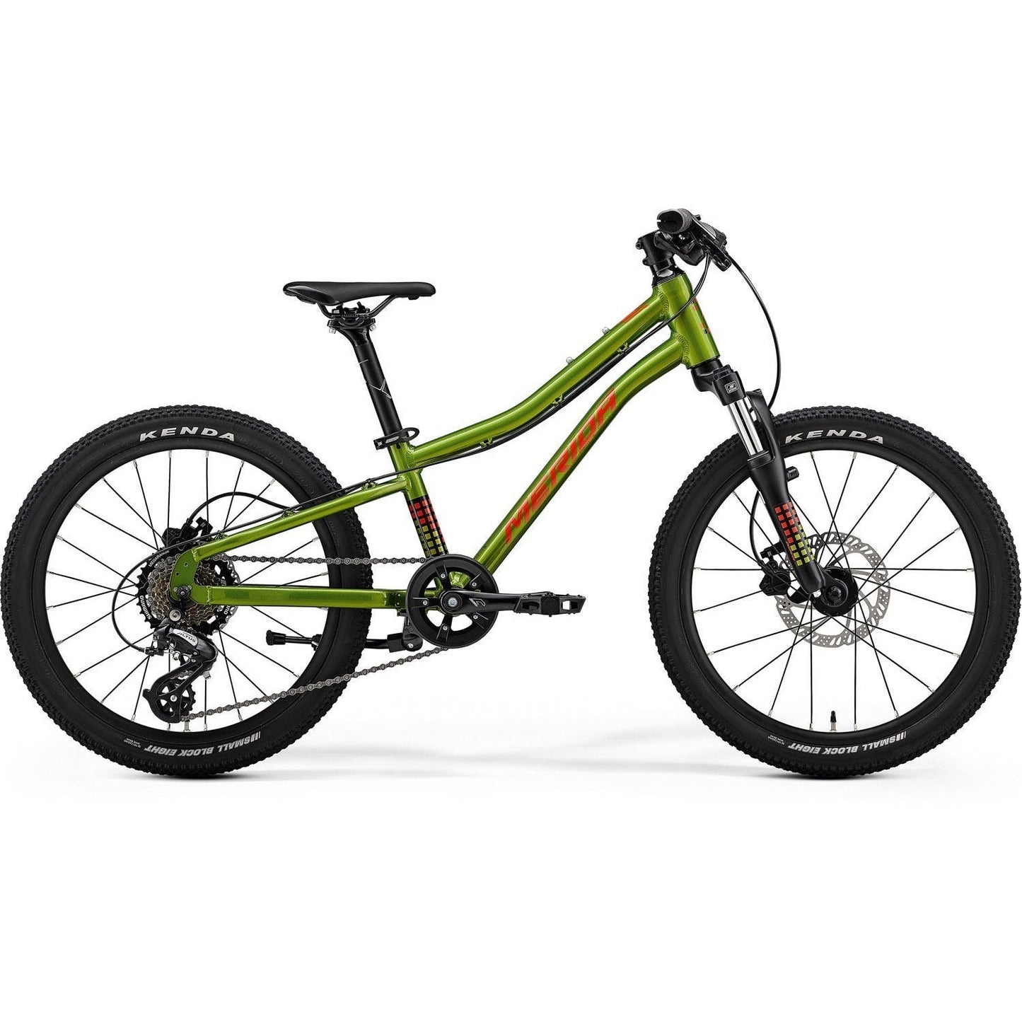 Merida Matts J20 Disc - 20'' Suspension Fork Kids Bike Fall Green/Red/Black