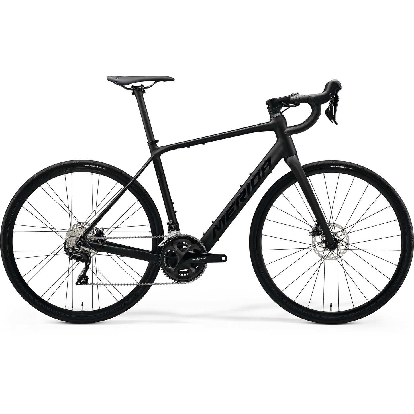 Merida eScultura 400 Electric Road Bike Matt Black/Glossy Black