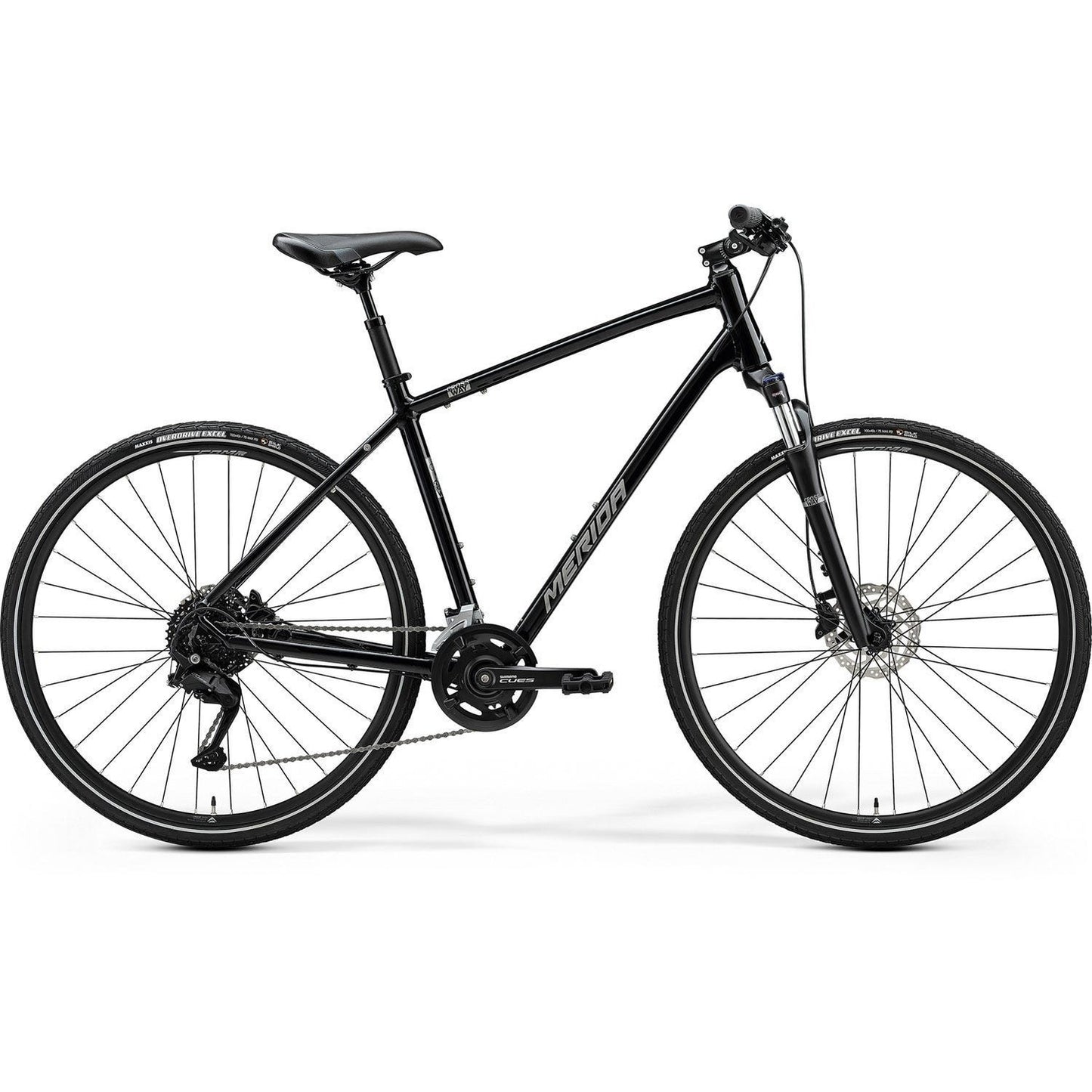 Merida Crossway 100 Hybrid Bike Glossy Black Silver