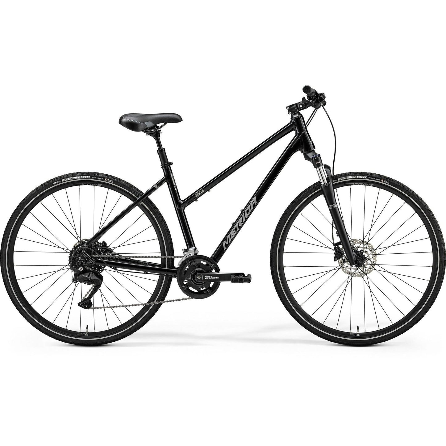 Merida Crossway 100 L Hybrid Bike Glossy Black Silver