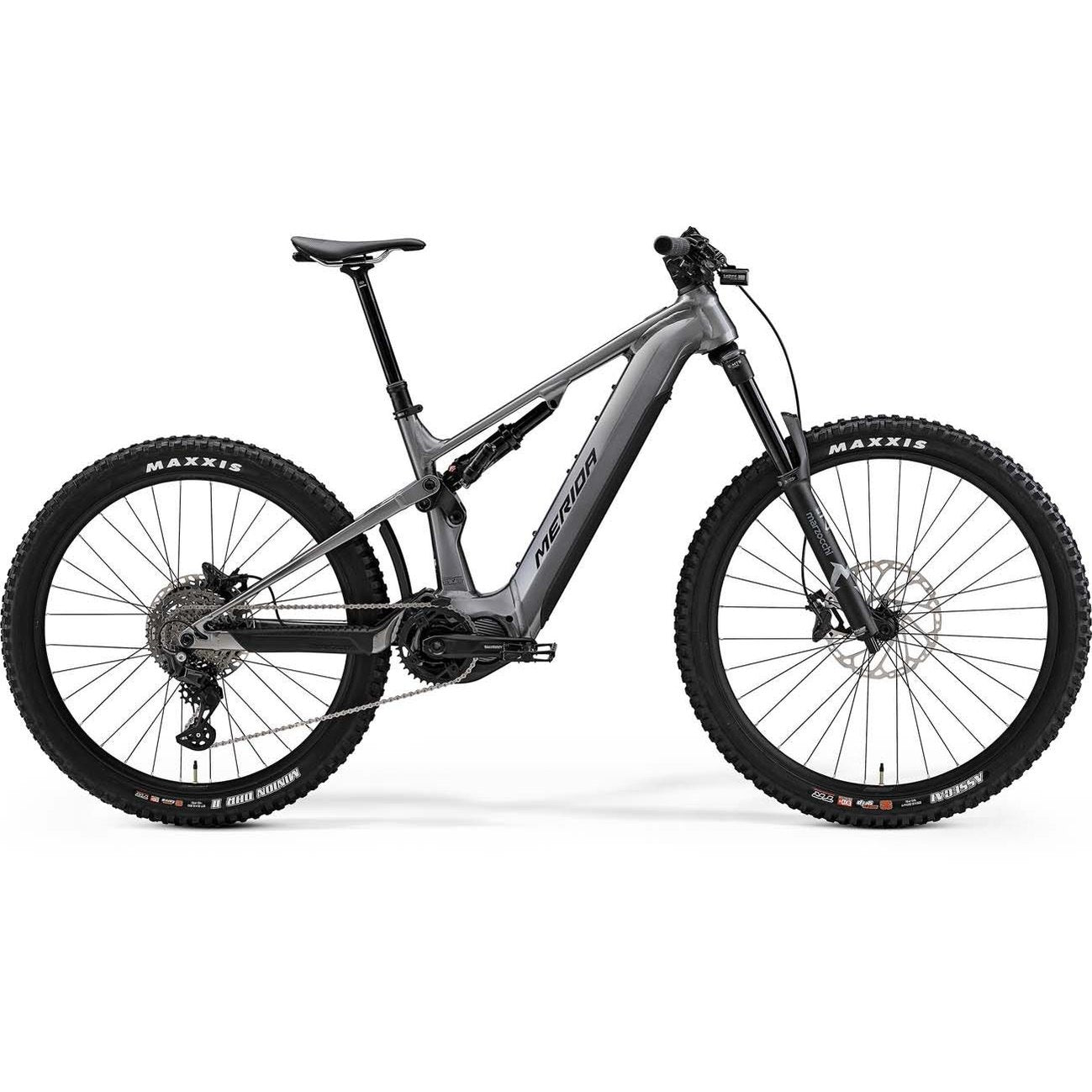 Merida eOne Sixty 675 Dual Suspension Electric Mountain Bike Gunmetal Grey (Black)