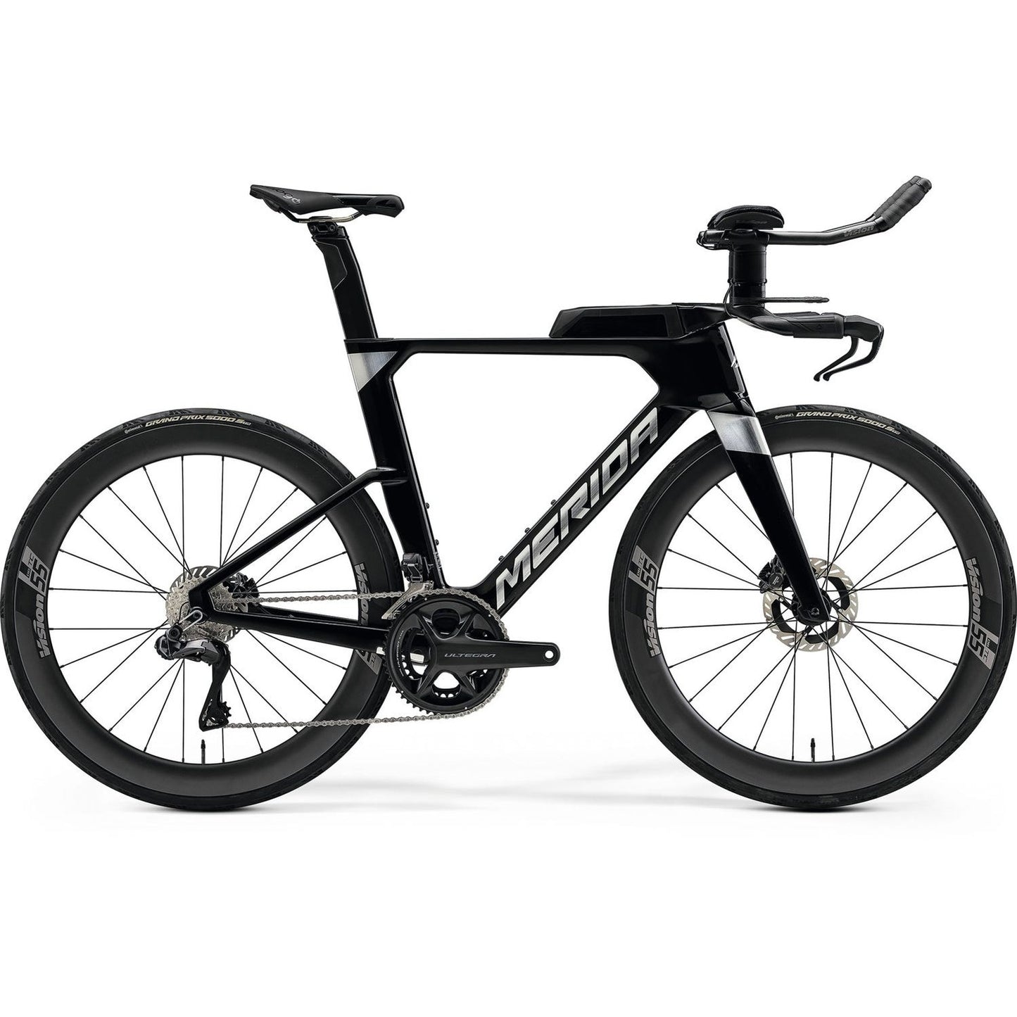 Merida Time Warp Tri Limited Road Bike Metallic Black/Flash Bcp