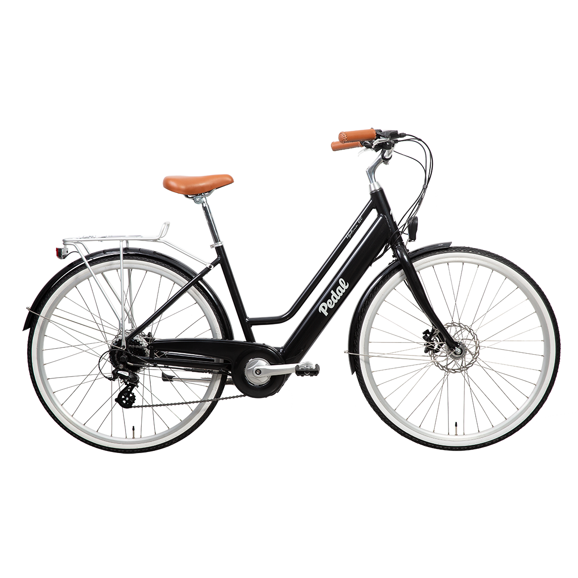 Pedal Uptown ELC V2 Electric Vintage Cruiser Bike Black
