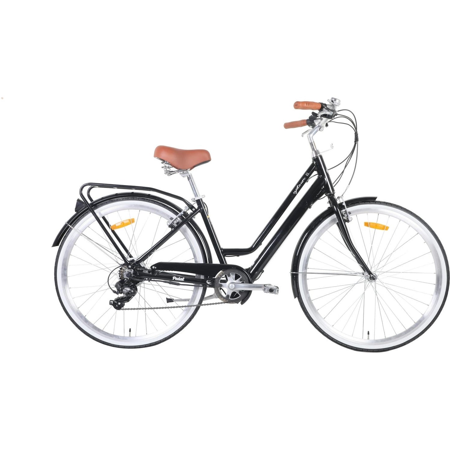 Pedal Uptown SL Electric Vintage Cruiser Bike 7-Speed Black