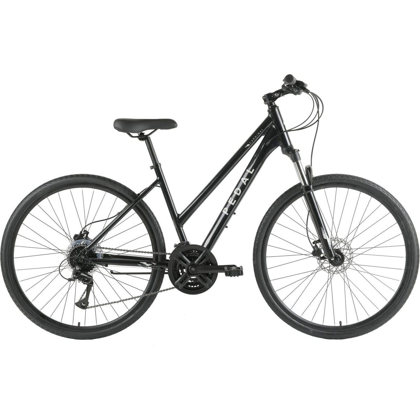 Pedal Cardinal Trapeze Hybrid Bike Gloss Black