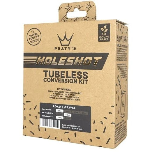 Peatys Holeshot Tubeless Conversion Kit 23mm Road / Cyclocross