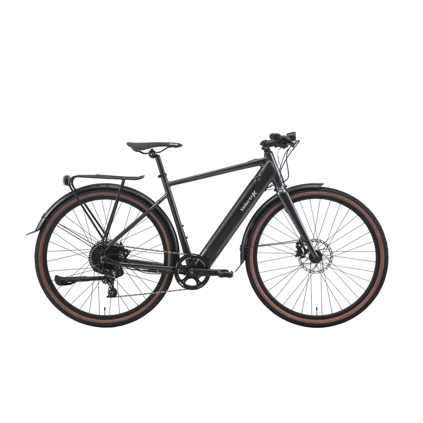 VelectriX Stray Flat Bar Electric Hybrid Bike Basalt