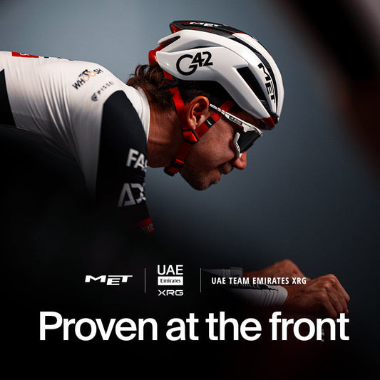 UAE Team Met Helmets. Proven at the front. New Trenta 3k road helmet. 