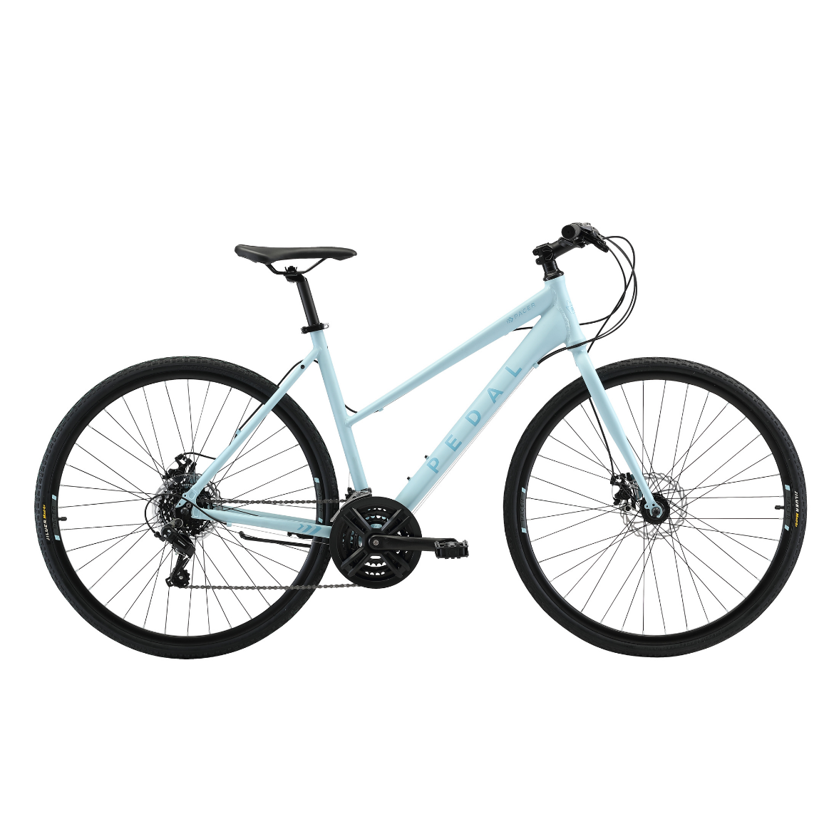 Pedal Pacer 2 Flat Bar Road Bike Light Blue