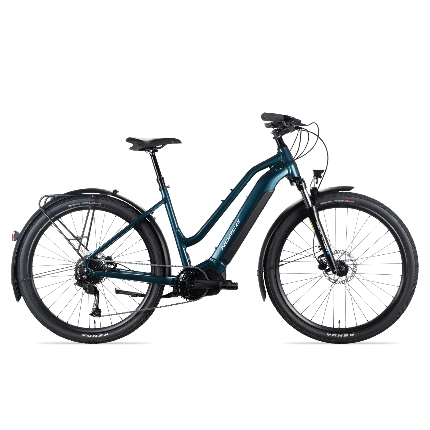 Norco Indie VLT Step Through Electric Hybrid Bike Green/Silver