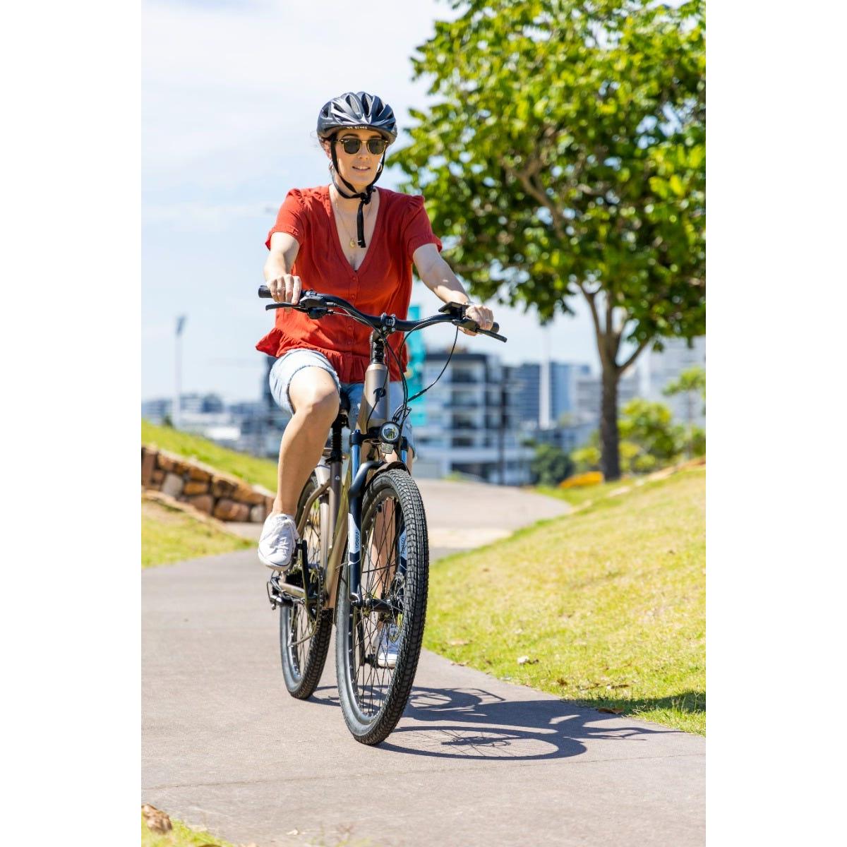 Pedal Galaxy Step Through Electric Hybrid Bike Silver