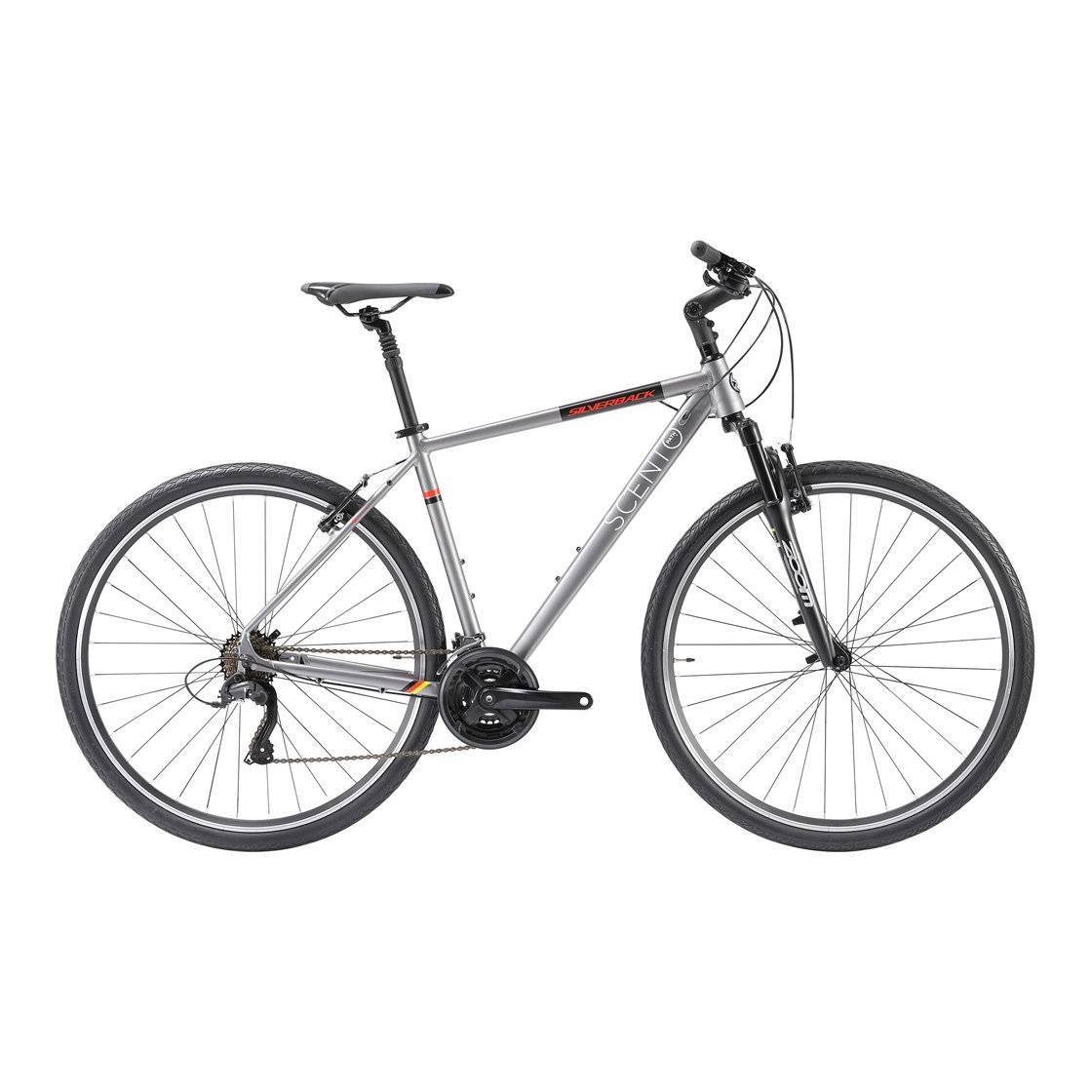 Silverback Scento Path V Hybrid Bike Silver/Black