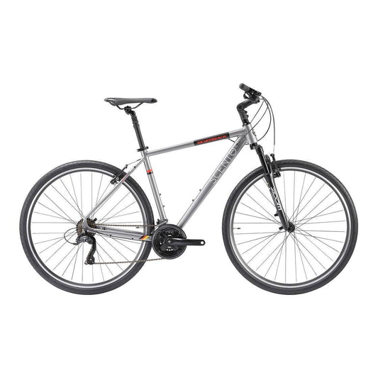 Silverback Scento Path V Hybrid Bike Silver/Black
