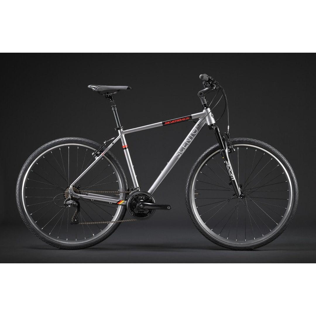 Silverback Scento Path V Hybrid Bike Silver/Black