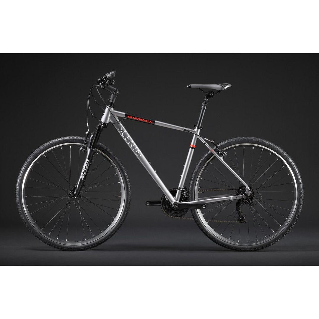 Silverback Scento Path V Hybrid Bike Silver/Black