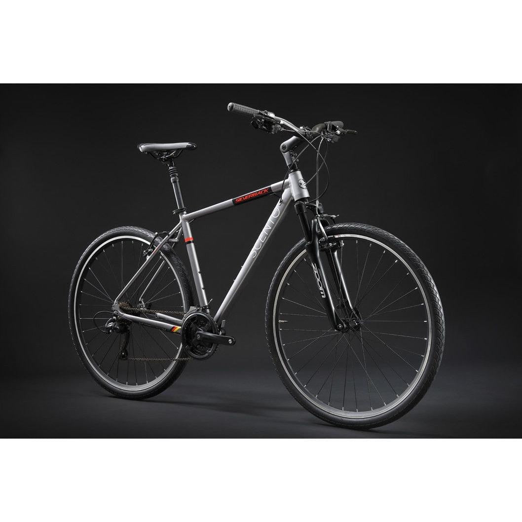 Silverback Scento Path V Hybrid Bike Silver/Black