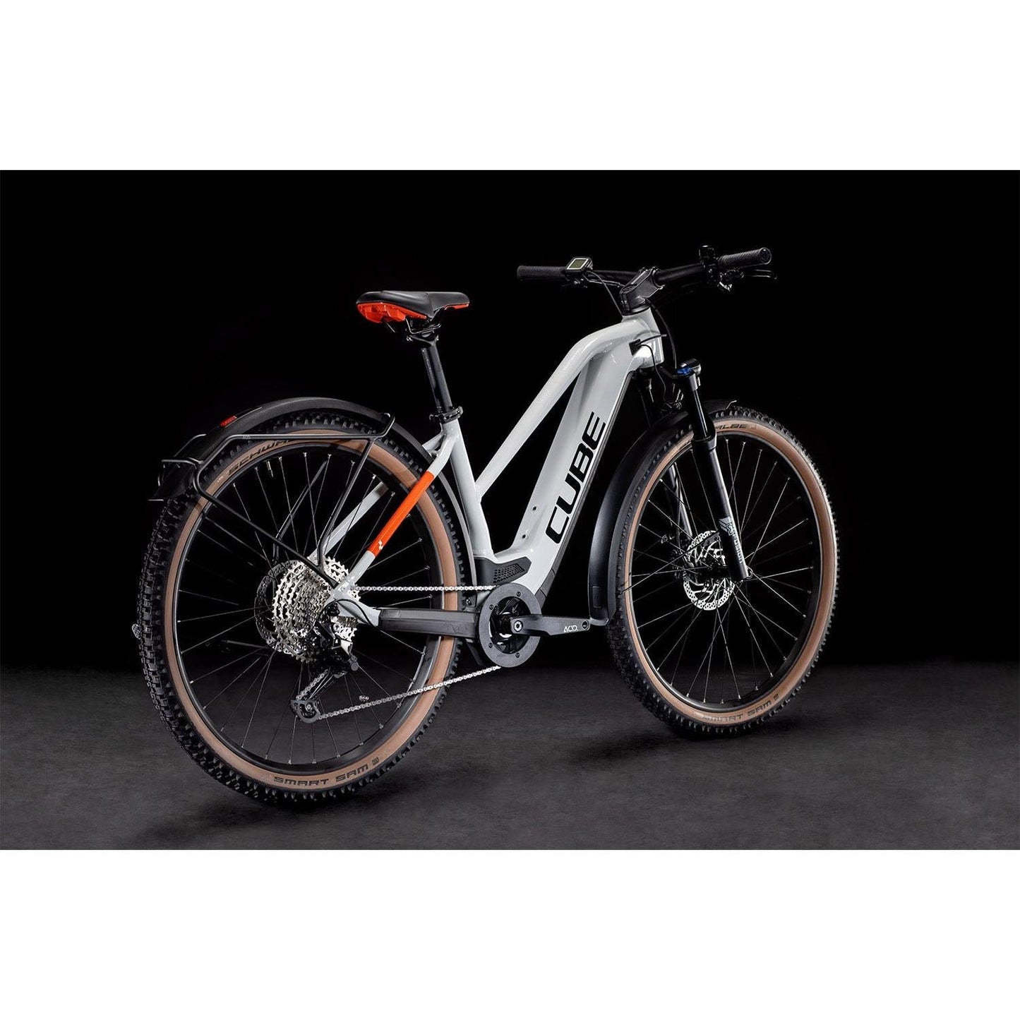 Cube Reaction Hybrid Pro 625 Allroad Trapeze Electric Hardtail Mountain Bike Grey 'n' Red