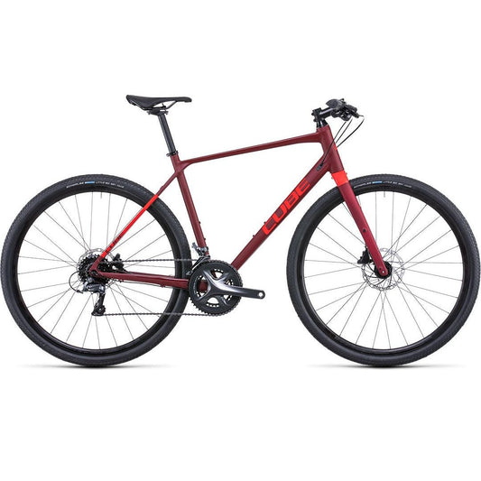 Cube SL Road Flat Bar Road Bike Dark Red 'n' Red