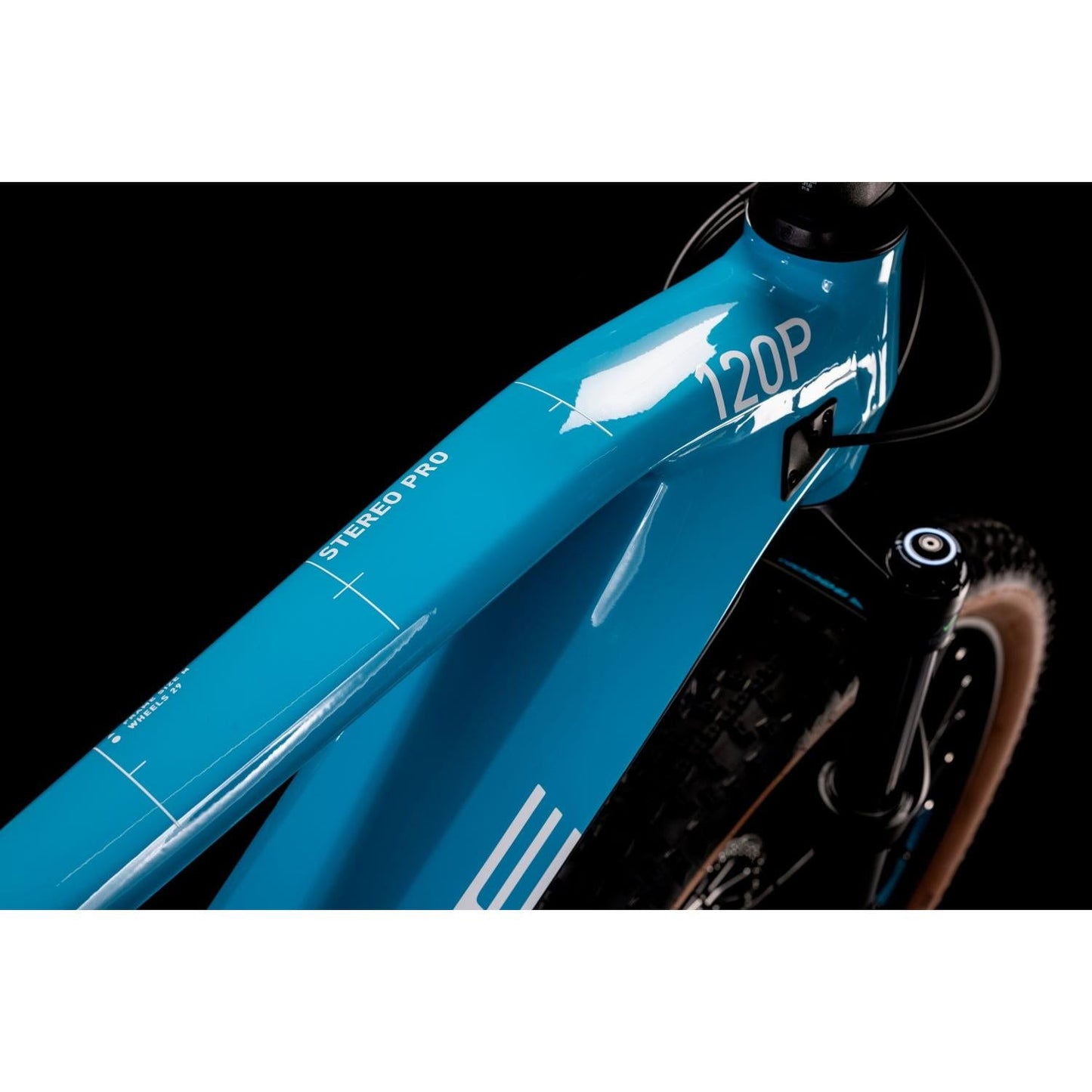 Cube Stereo Hybrid 120 Pro 625 Electric Dual Suspension Mountain Bike Sky Blue 'n' White