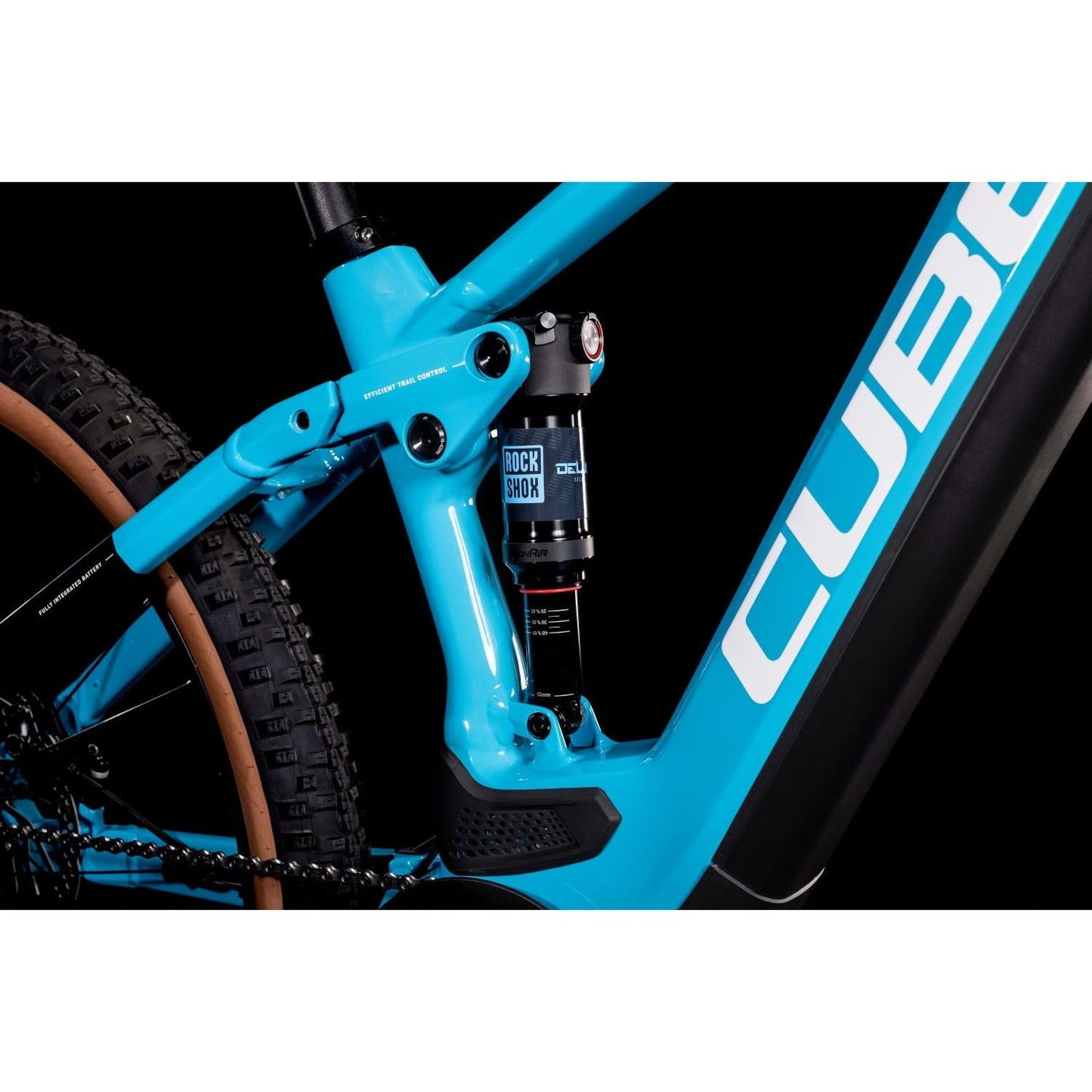 Cube Stereo Hybrid 120 Pro 625 Electric Dual Suspension Mountain Bike Sky Blue 'n' White