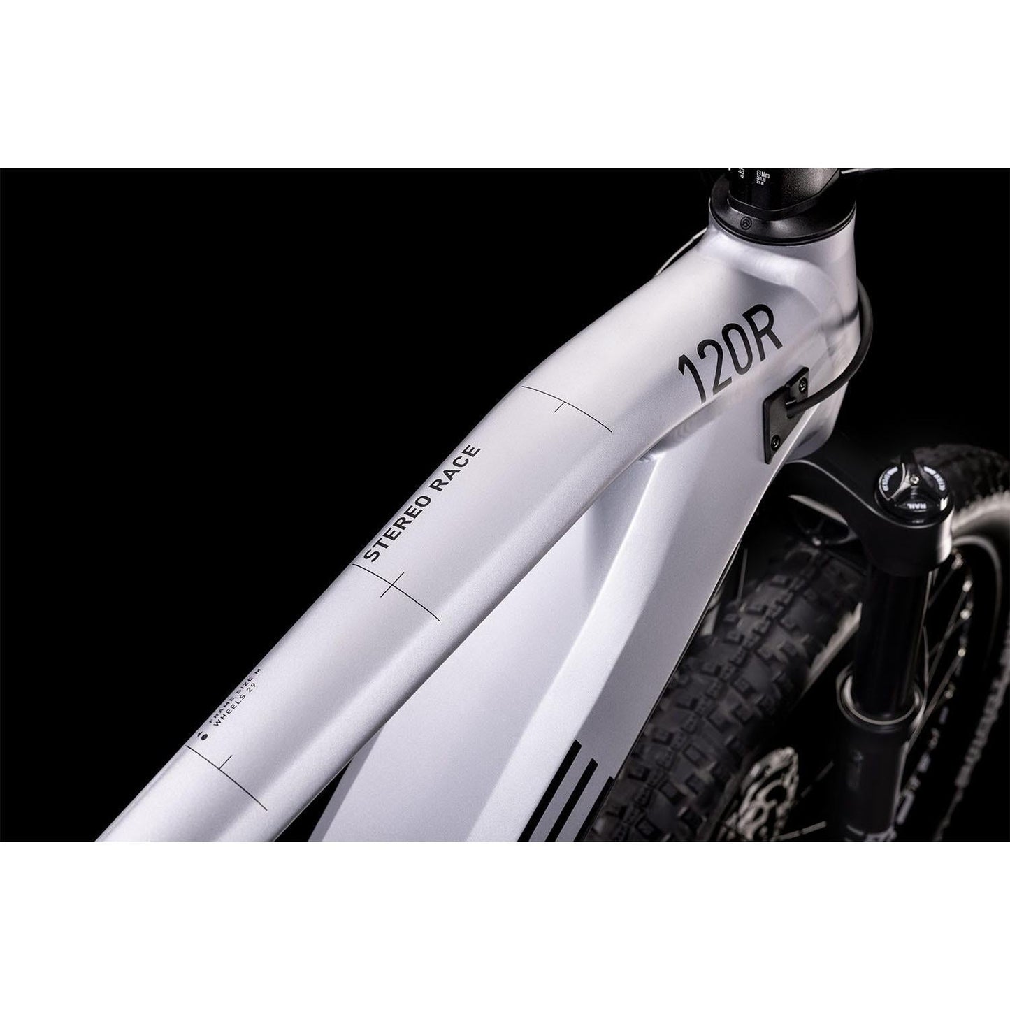 Cube Stereo Hybrid 120 Race 625 Electric Dual Suspension Mountain Bike Polar Silver 'n' Black