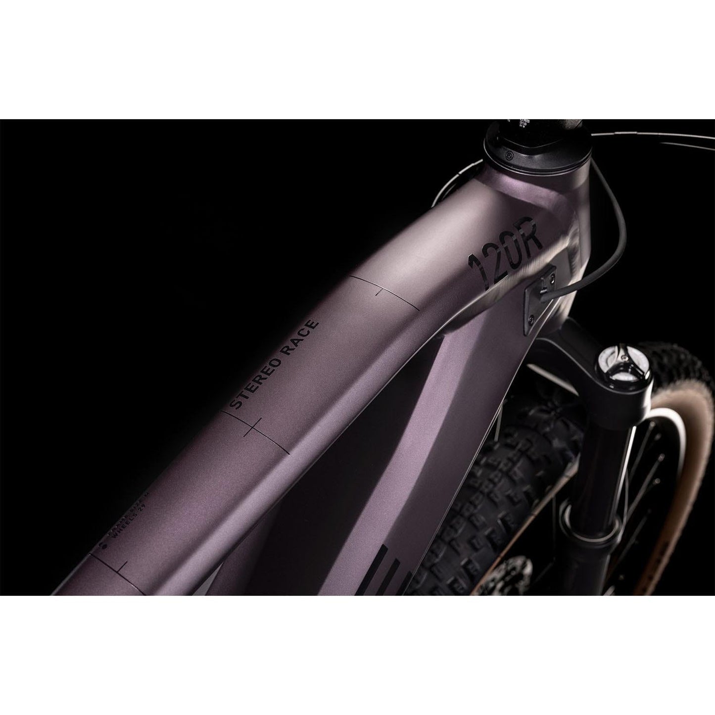 Cube Stereo Hybrid 120 Race 625 Electric Dual Suspension Mountain Bike Smoky Lilac 'n' Black
