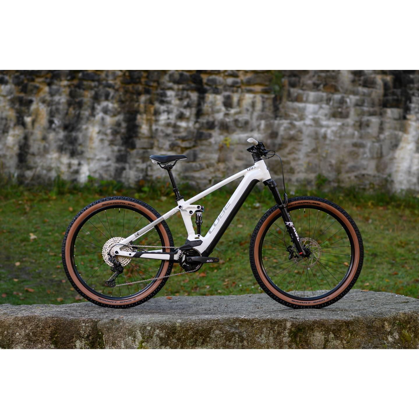 Cube Stereo Hybrid 120 SL 750 Electric Dual Suspension Mountain Bike White 'n' Grey