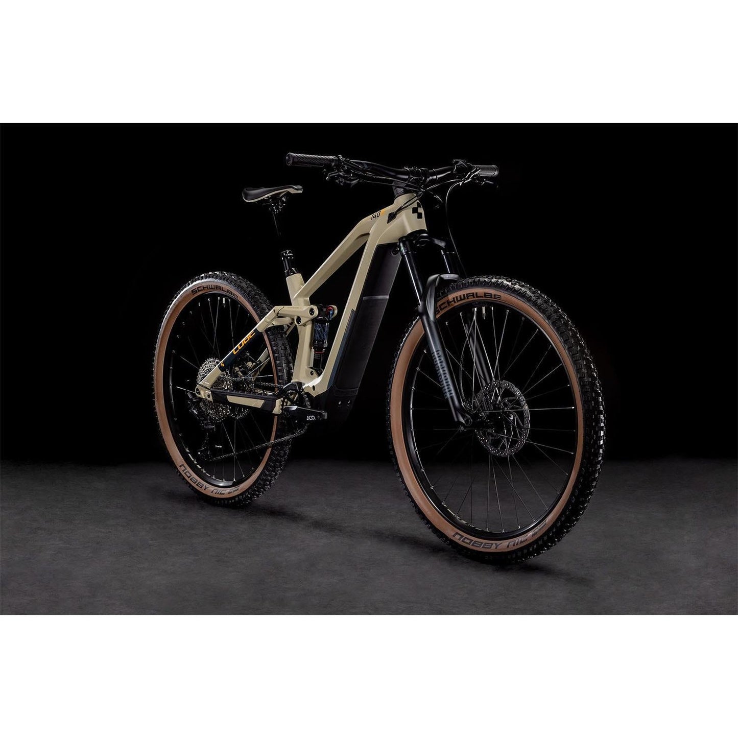 Cube Stereo Hybrid 140 HPC Race 625 Electric Dual Suspension Mountain Bike Desert 'n' Orange