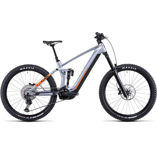 Cube Stereo Hybrid 160 HPC SL 625 Dual Suspension Electric Mountain Bike 27.5'' Polar Silver 'n' Orange